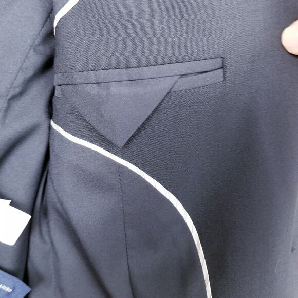 BANANA REPUBLIC Black Wool Blazer - Size 4P New With Tags - Picture 5 of 8